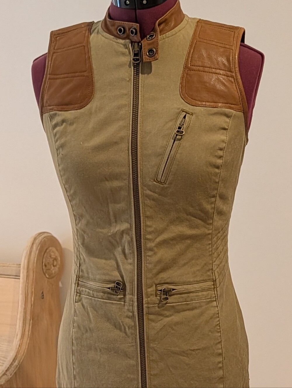Ralph Lauren Canvas and Leather Dress! - Picture 3 of 9
